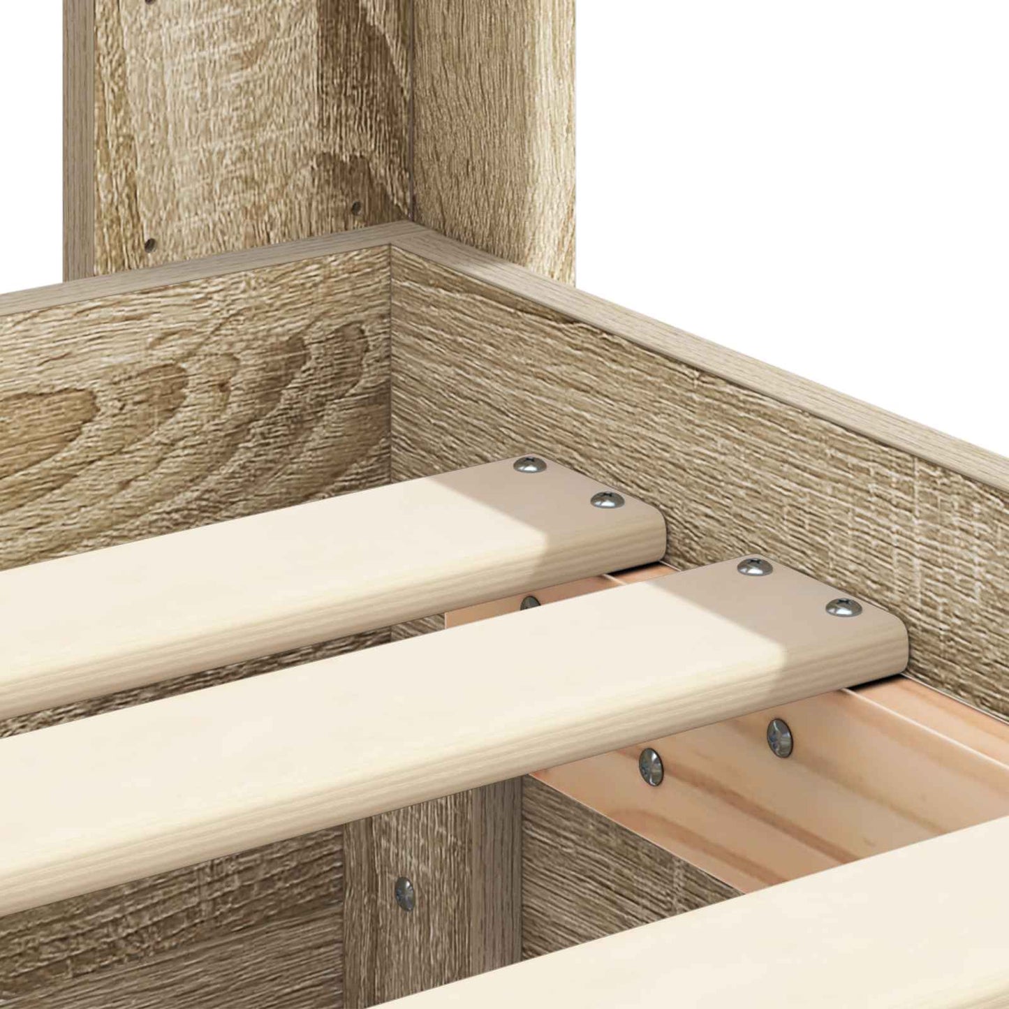 Bed Frame with Storage and Headboard Sonoma Oak 100 x 200 cm
