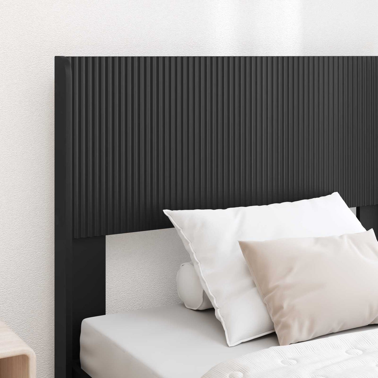 Bed Frame with Storage and Headboard Black 75 x 190 cm