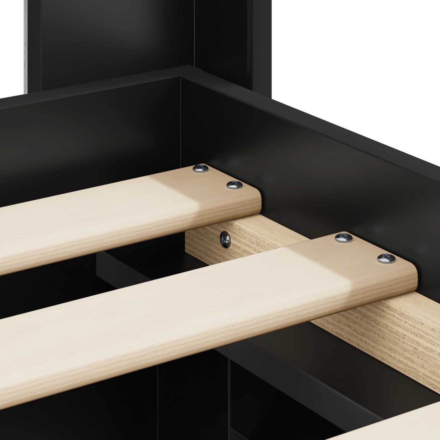 Bed Frame with Storage and Headboard 3 pcs Engineered Wood