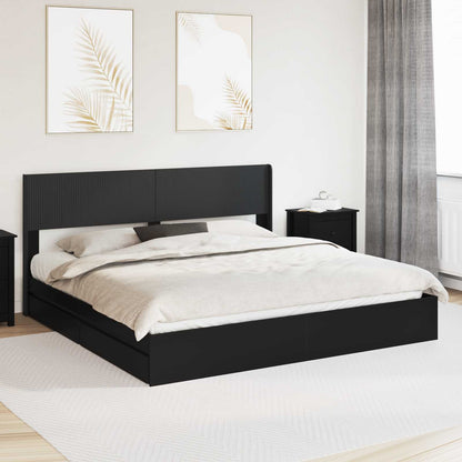 Bed Frame with Storage and Headboard 3 pcs Engineered Wood