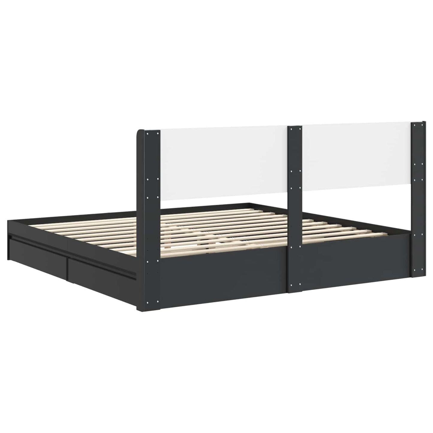 Bed Frame with Storage and Headboard 3 pcs Engineered Wood