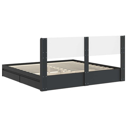 Bed Frame with Storage and Headboard 3 pcs Engineered Wood