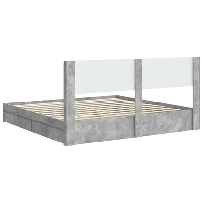 Bed Frame with Storage and Headboard 3 pcs Engineered Wood