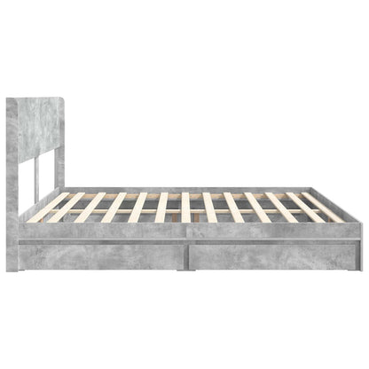 Bed Frame with Storage and Headboard 3 pcs Engineered Wood