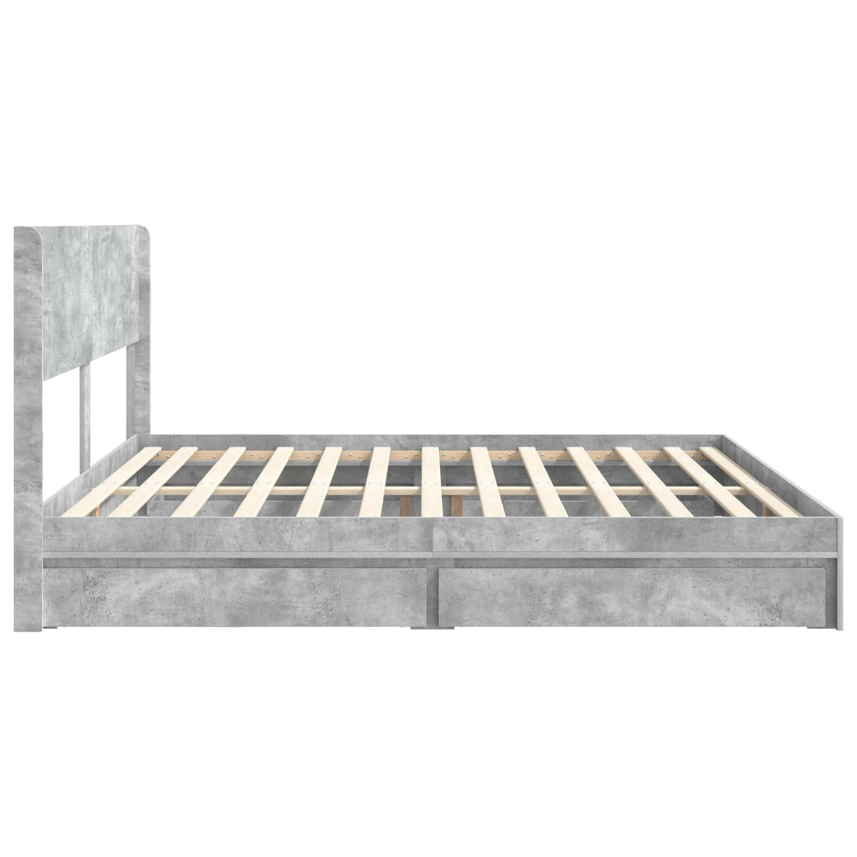 Bed Frame with Storage and Headboard 2 pcs Engineered Wood