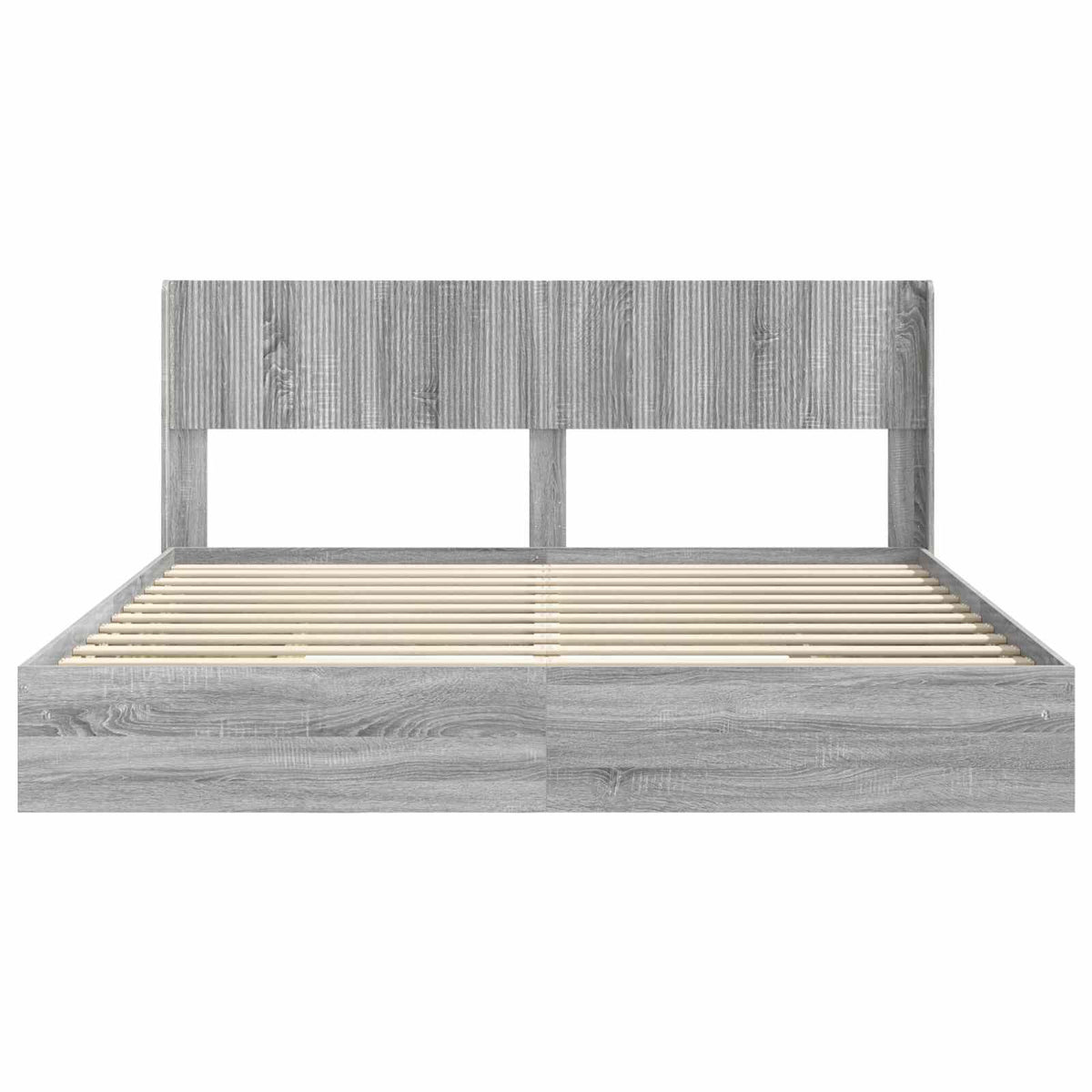 Bed Frame with Storage and Headboard 2 pcs Engineered Wood