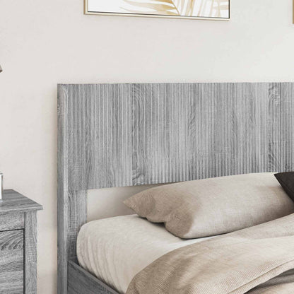 Bed Frame with Storage and Headboard Grey Sonoma 180 x 200 cm
