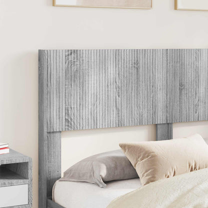 Bed Frame with Storage and Headboard Grey Sonoma 140 x 200 cm