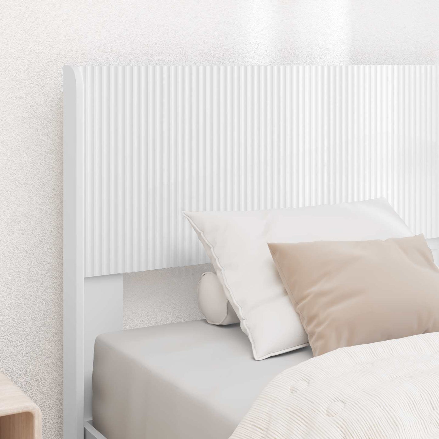Bed Frame with Storage and Headboard White 90 x 200 cm