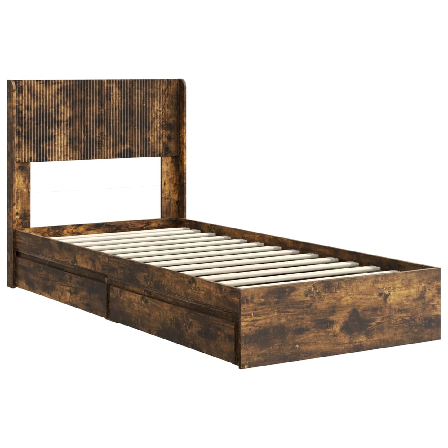 Bed Frame with Storage and Headboard 3 pcs Engineered Wood