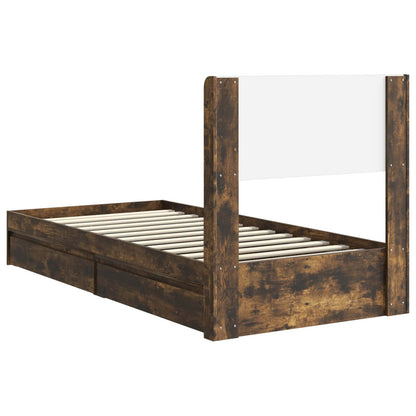 Bed Frame with Storage and Headboard 3 pcs Engineered Wood