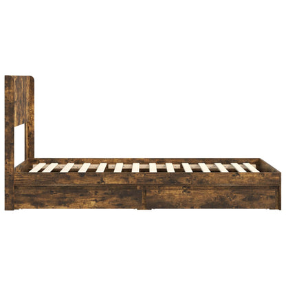 Bed Frame with Storage and Headboard 3 pcs Engineered Wood