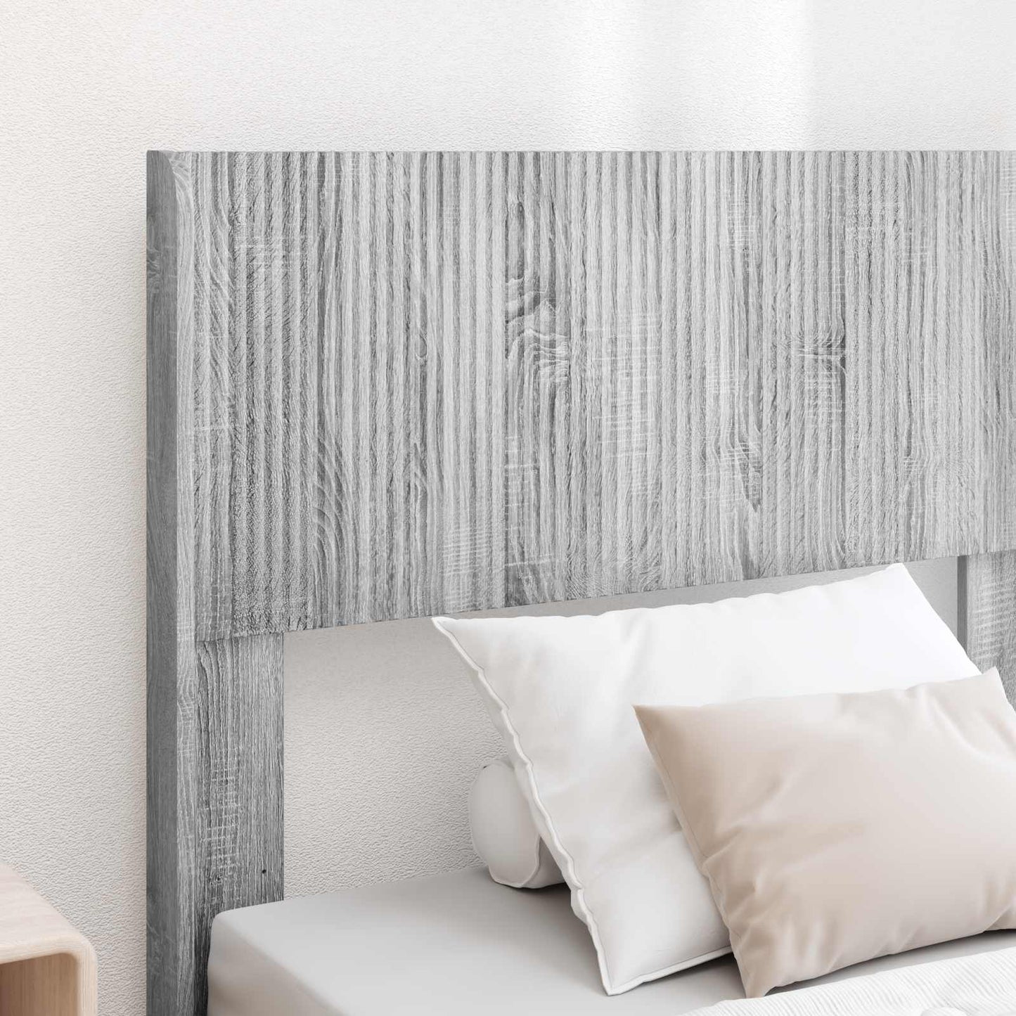 Bed Frame with Storage and Headboard Grey Sonoma 75 x 190 cm