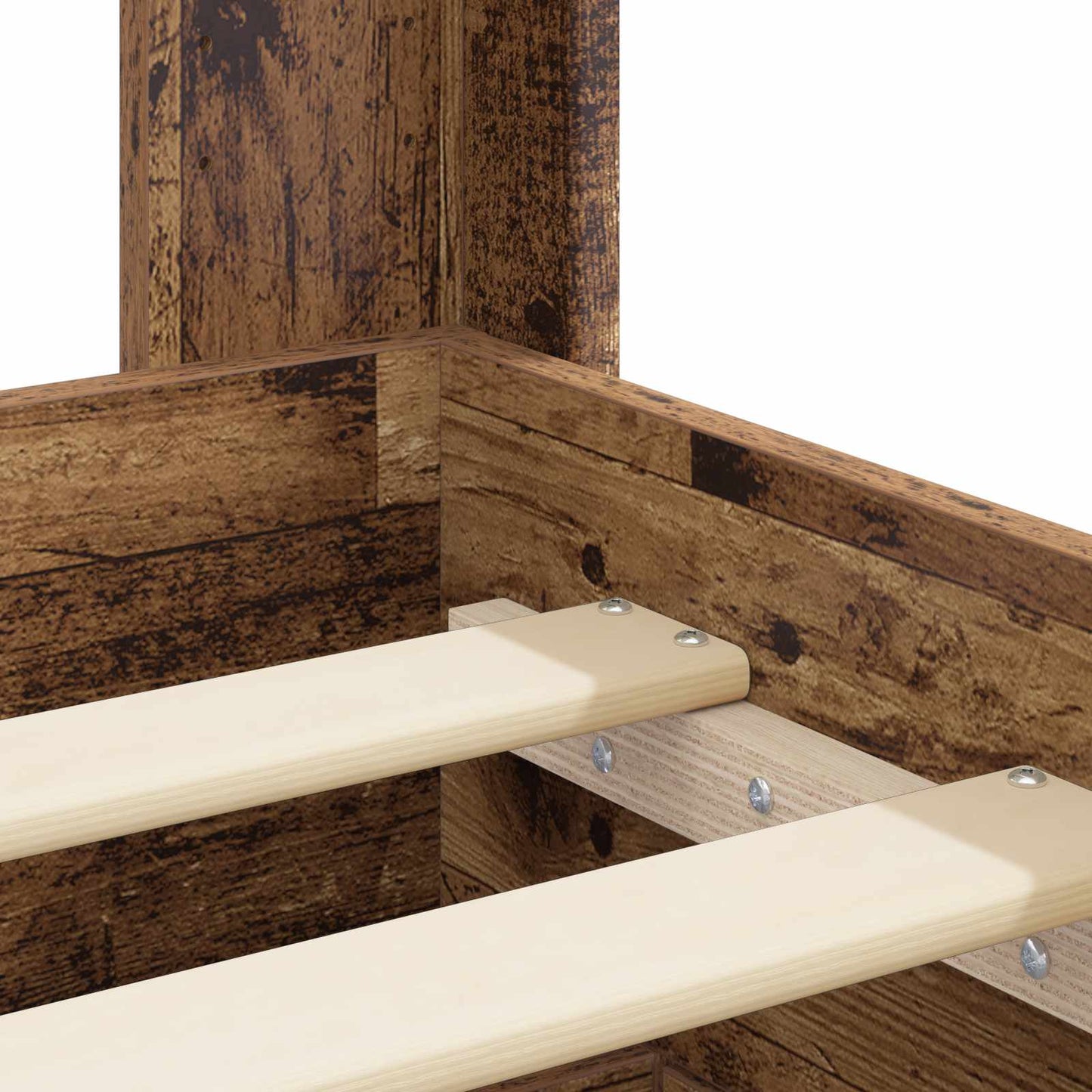 Bed Frame with Storage and Headboard Old Wood 100 x 200 cm