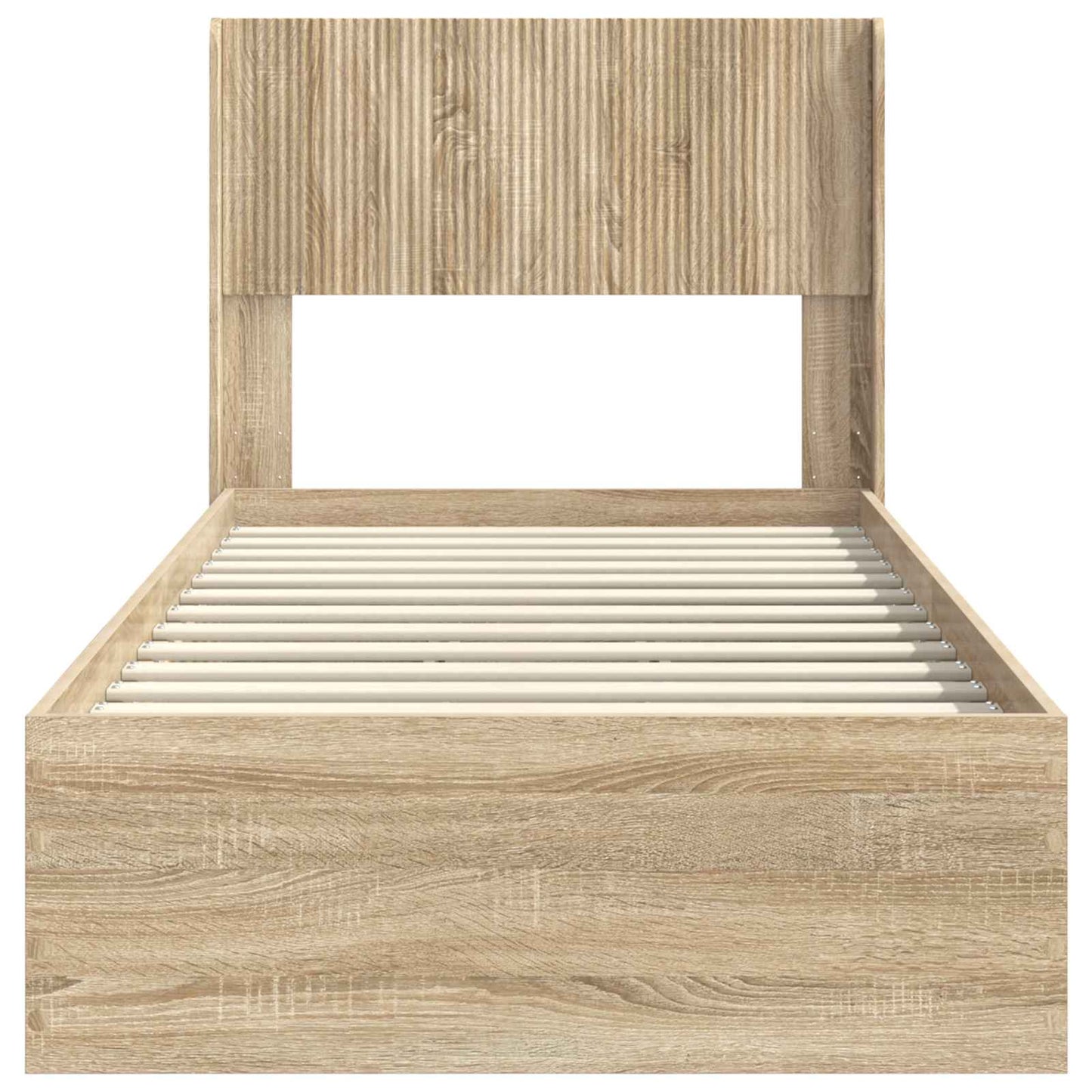 Bed Frame with Storage and Headboard Sonoma Oak 75 x 190 cm