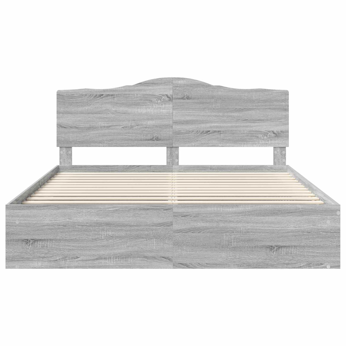Bed Frame Grey Sonoma 180 x 200 cm Solid Pine Wood