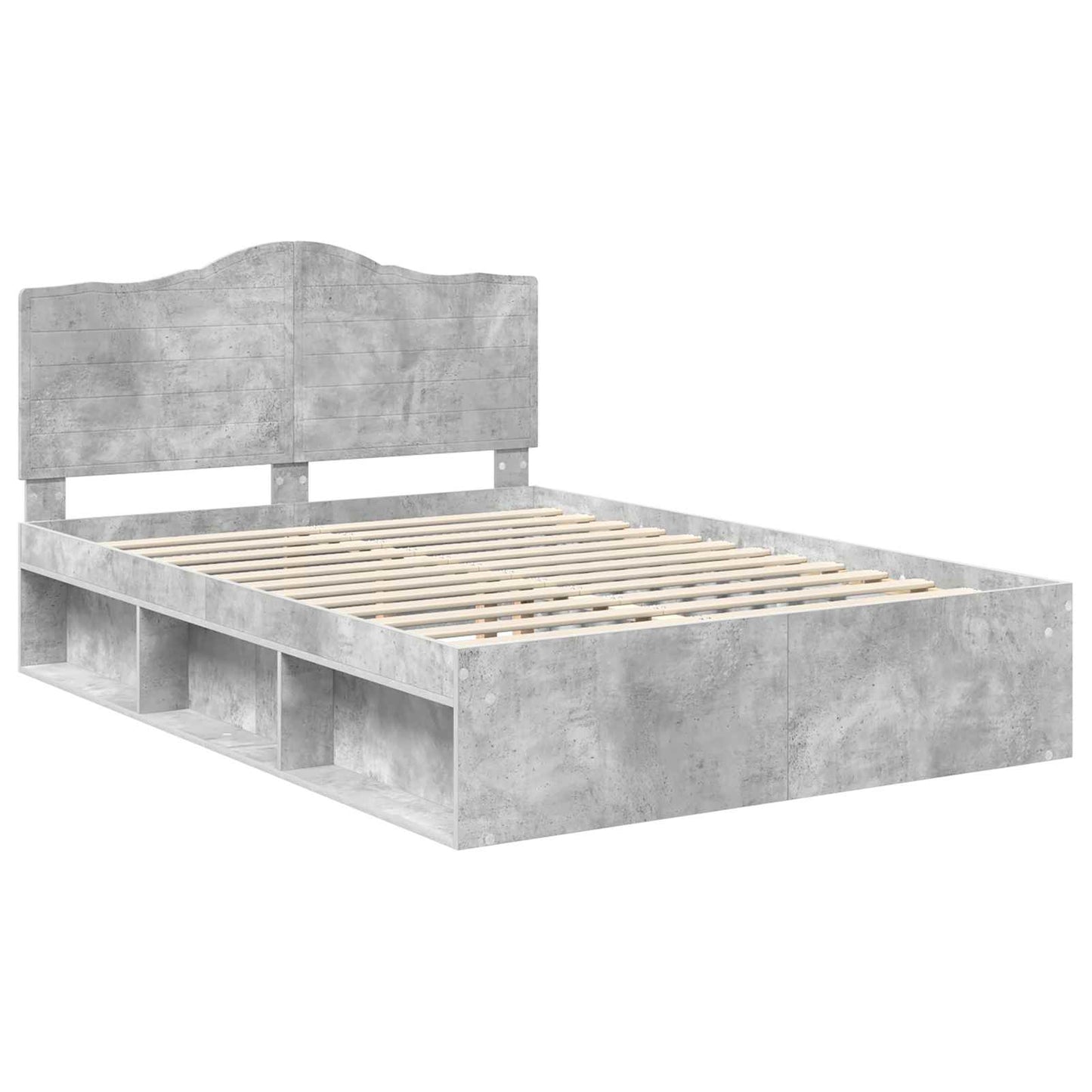 Bed Frame Concerte Grey 150 x 200 cm Solid Pine Wood