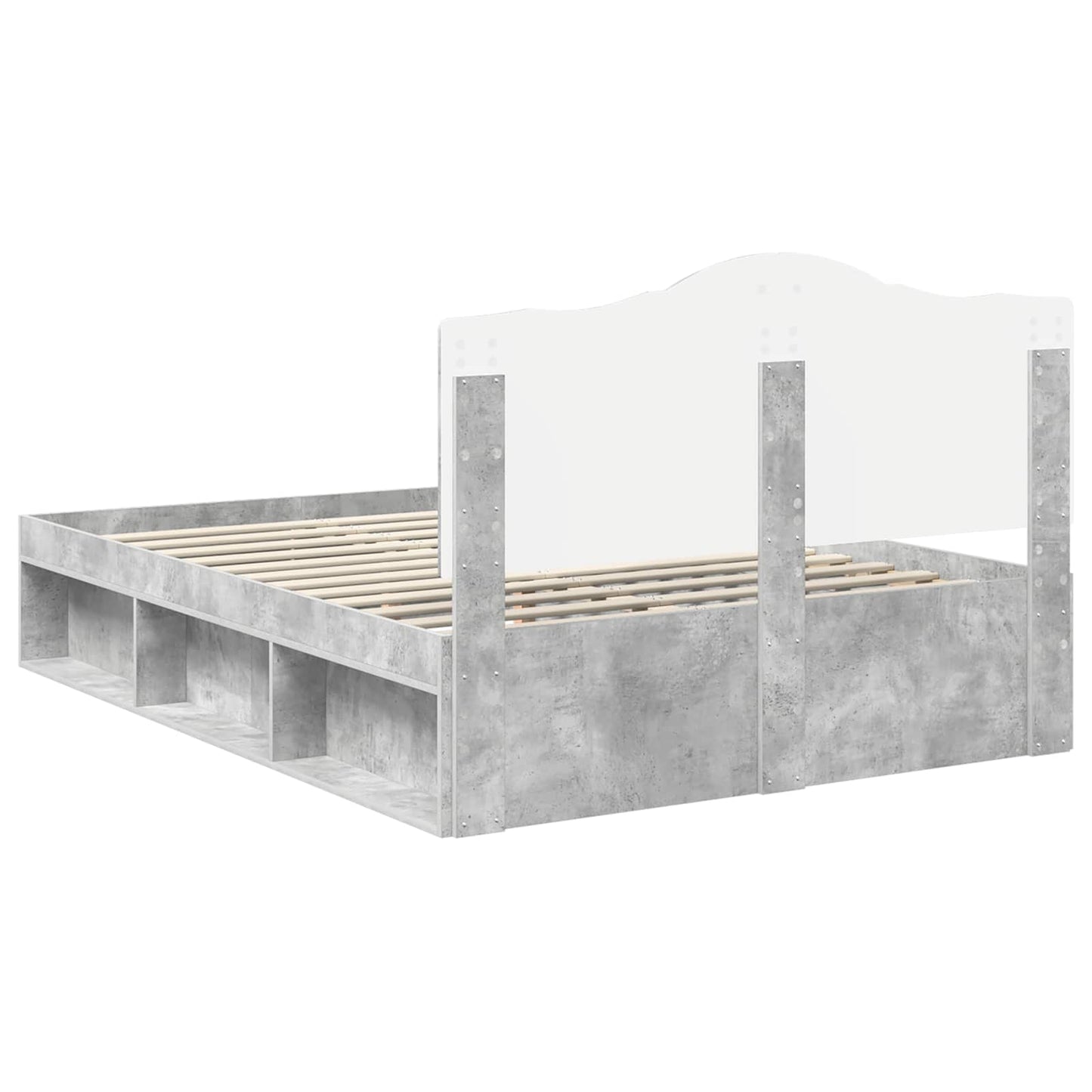Bed Frame Concerte Grey 150 x 200 cm Solid Pine Wood