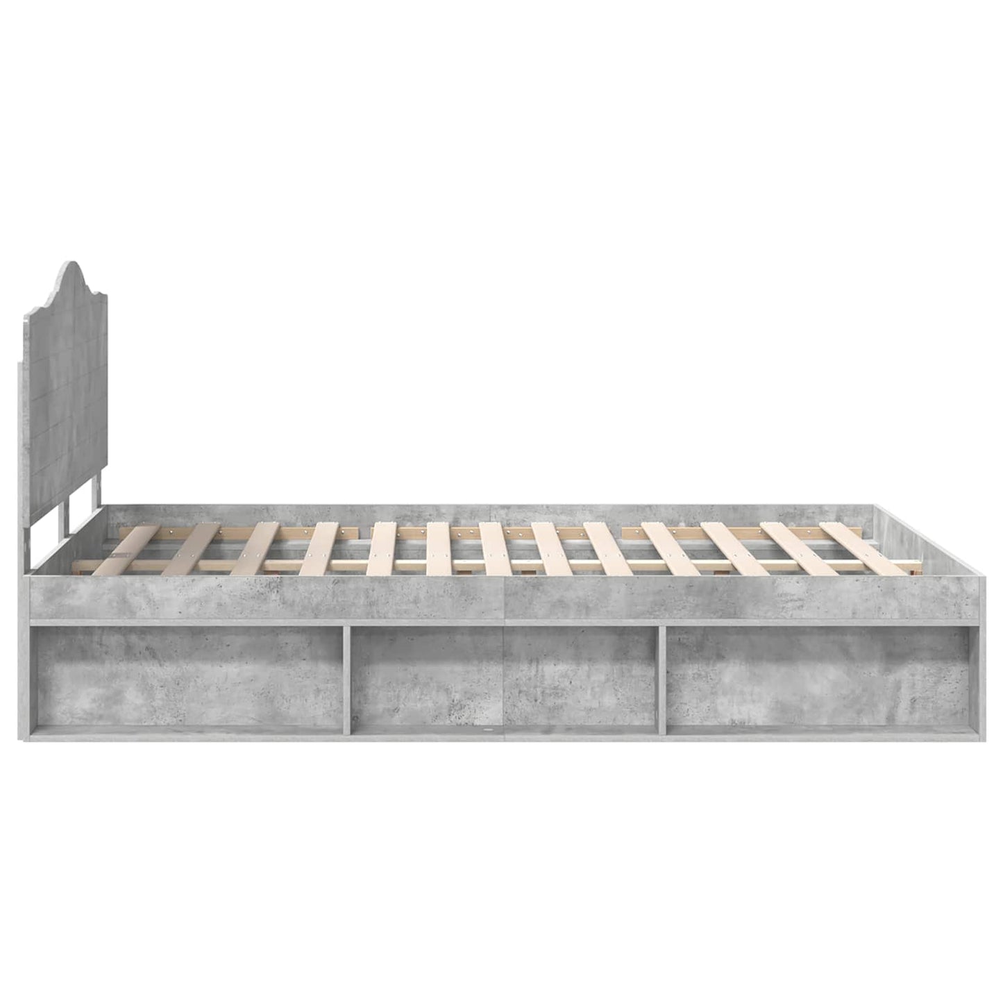Bed Frame Concerte Grey 150 x 200 cm Solid Pine Wood