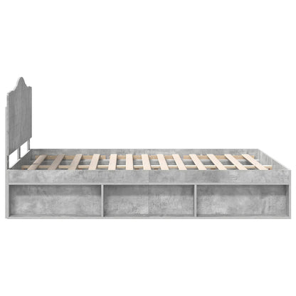 Bed Frame Concerte Grey 150 x 200 cm Solid Pine Wood