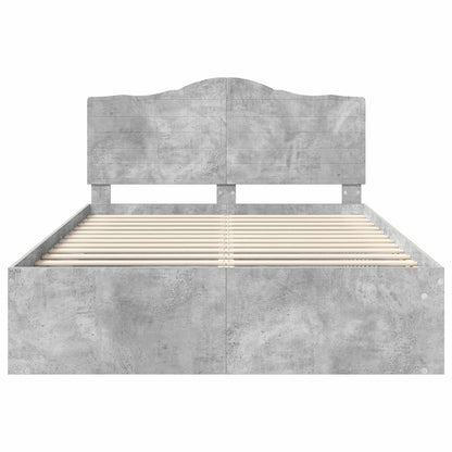 Bed Frame with Headboard Concerte 140 x 200 cm Solid Pine Wood