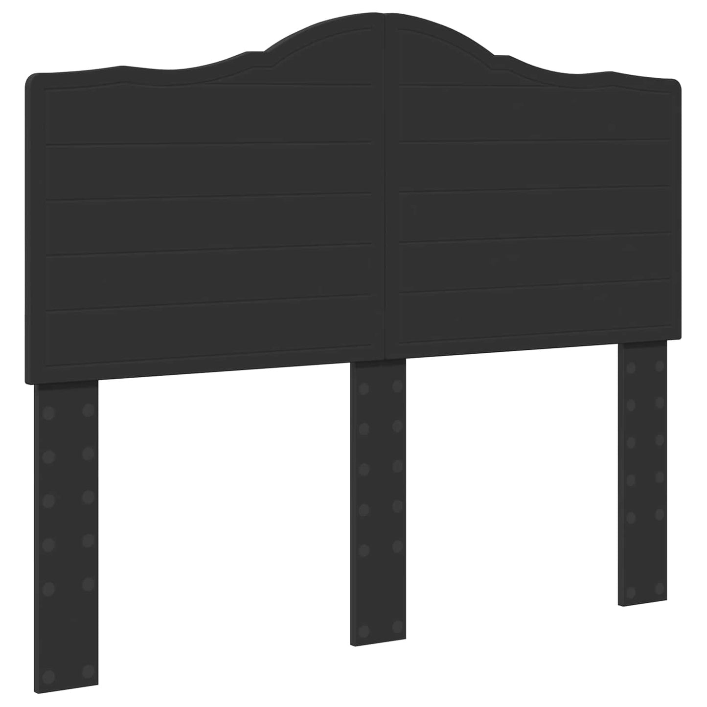 Bed Frame with Headboard Black 135 x 190 cm Solid Pine Wood