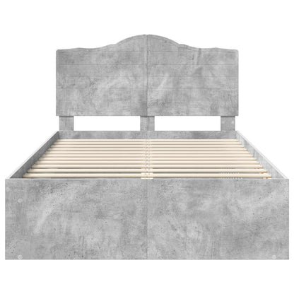 Bed Frame Concerte Grey 135 x 190 cm Solid Pine Wood