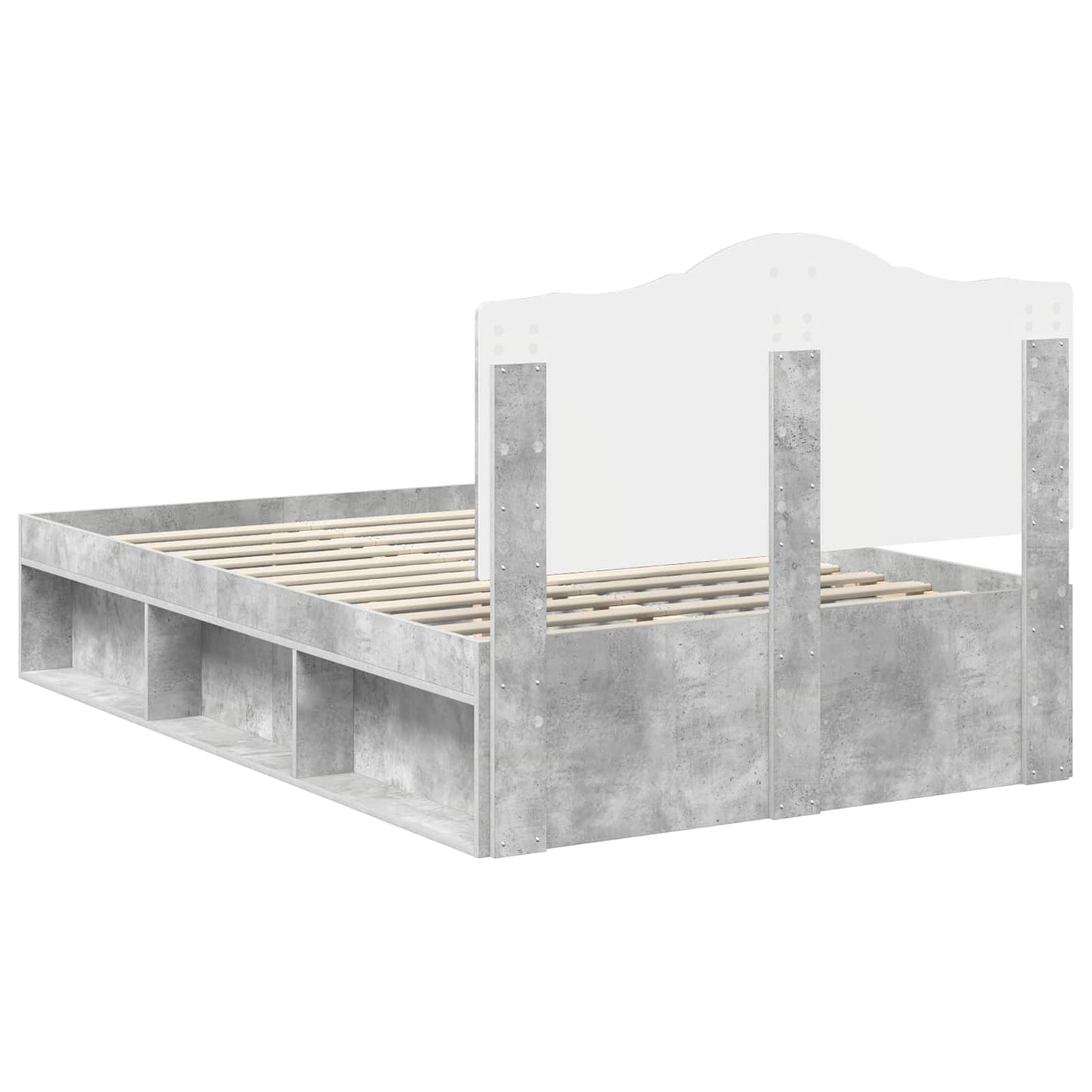 Bed Frame with Headboard Concerte 120 x 200 cm Solid Pine Wood