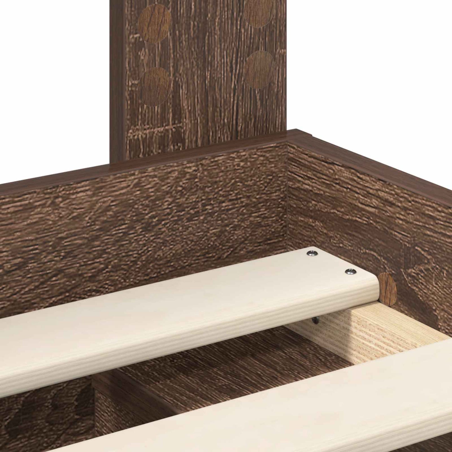 Bed Frame with Headboard Brown Oak 120 x 200 cm Solid Pine Wood
