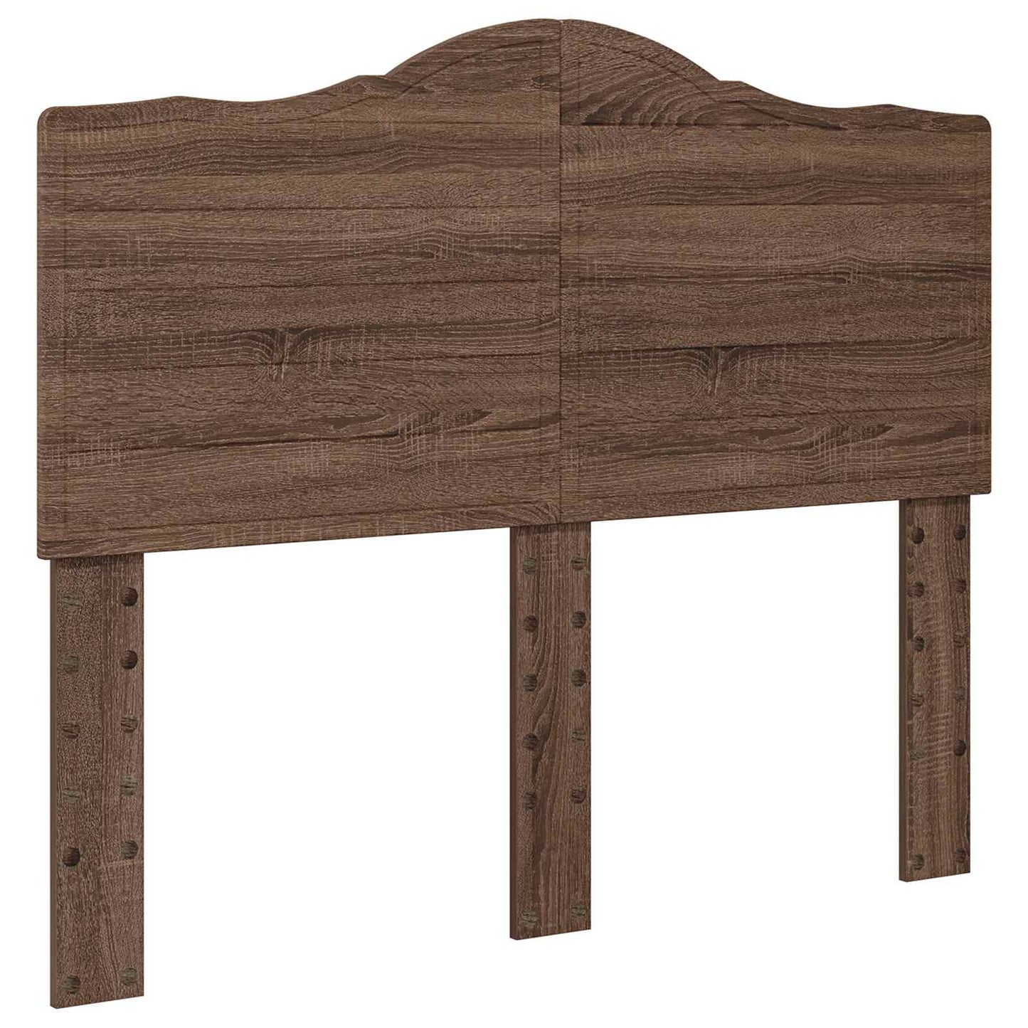 Bed Frame with Headboard Brown Oak 120 x 200 cm Solid Pine Wood