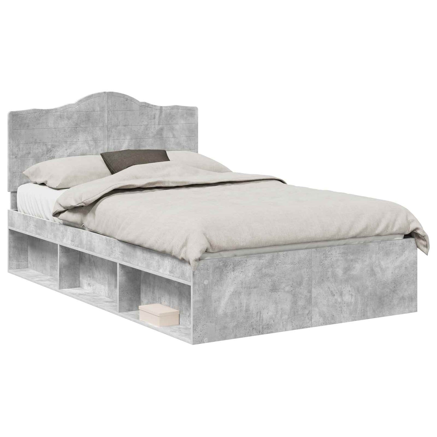 Bed Frame with Headboard Concerte 120 x 190 cm Solid Pine Wood