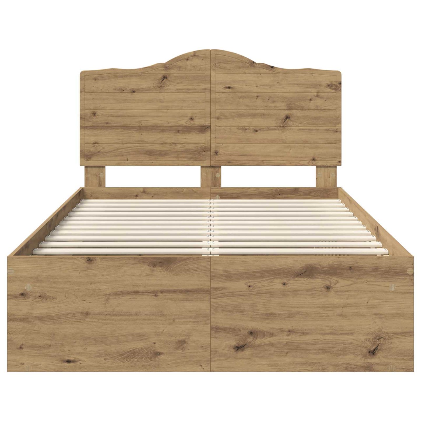 Bed Frame Artisian Oak 120 x 190 cm Solid Pine Wood