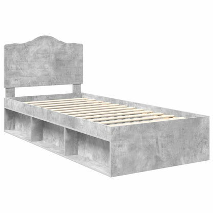 Bed Frame Concerte Grey 100 x 200 cm Solid Pine Wood