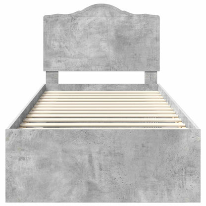 Bed Frame with Headboard Concerte 90 x 200 cm Solid Pine Wood