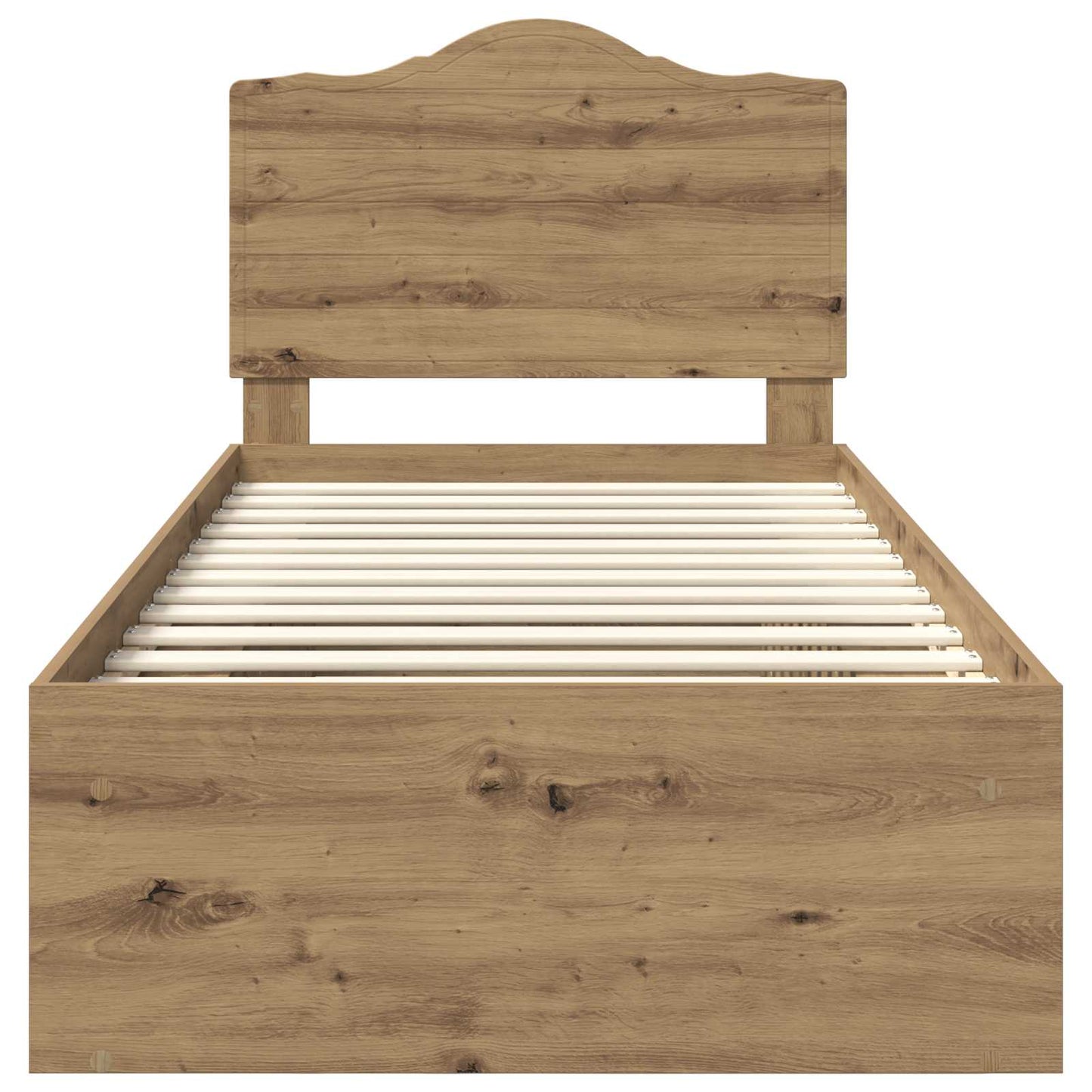 Bed Frame Artisian Oak 90 x 200 cm Solid Pine Wood