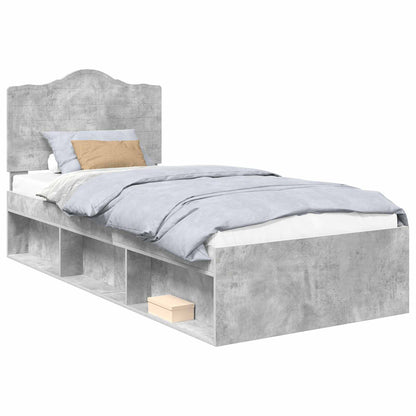 Bed Frame Concerte Grey 90 x 190 cm Solid Pine Wood