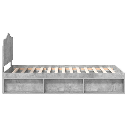Bed Frame Concerte Grey 90 x 190 cm Solid Pine Wood