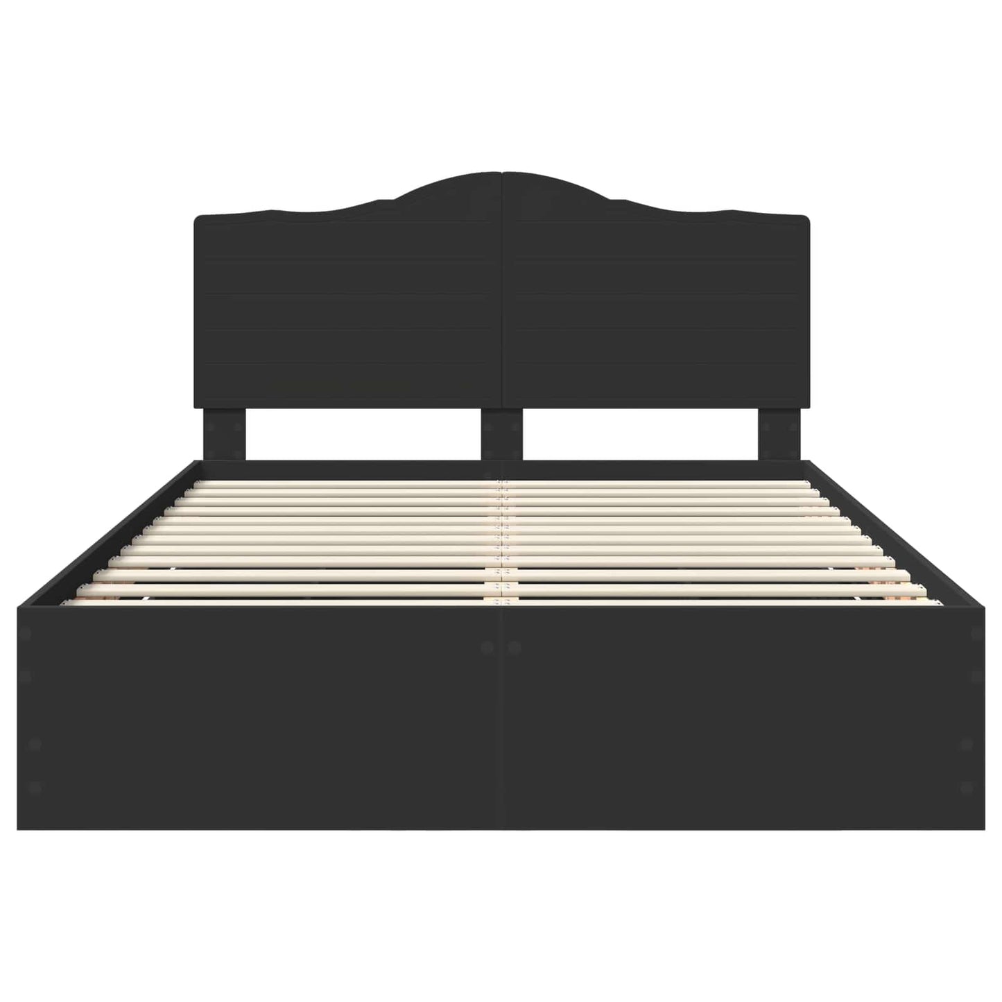 Bed Frame with Drawer Black 160 x 200 cm Engineer Wood