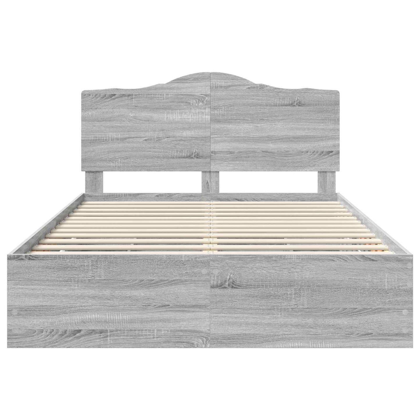 Bed Frame with Drawer Grey Sonoma 150 x 200 cm Engineer Wood