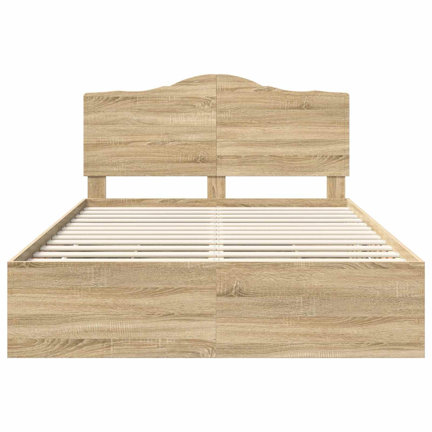 Bed Frame with Drawer Sonoma Oak 140 x 200 cm Engineer Wood