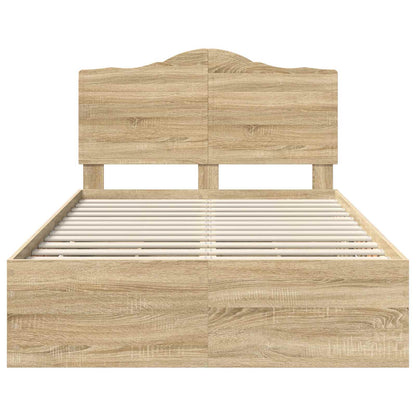 Bed Frame with Drawer Sonoma Oak 120 x 200 cm Engineer Wood