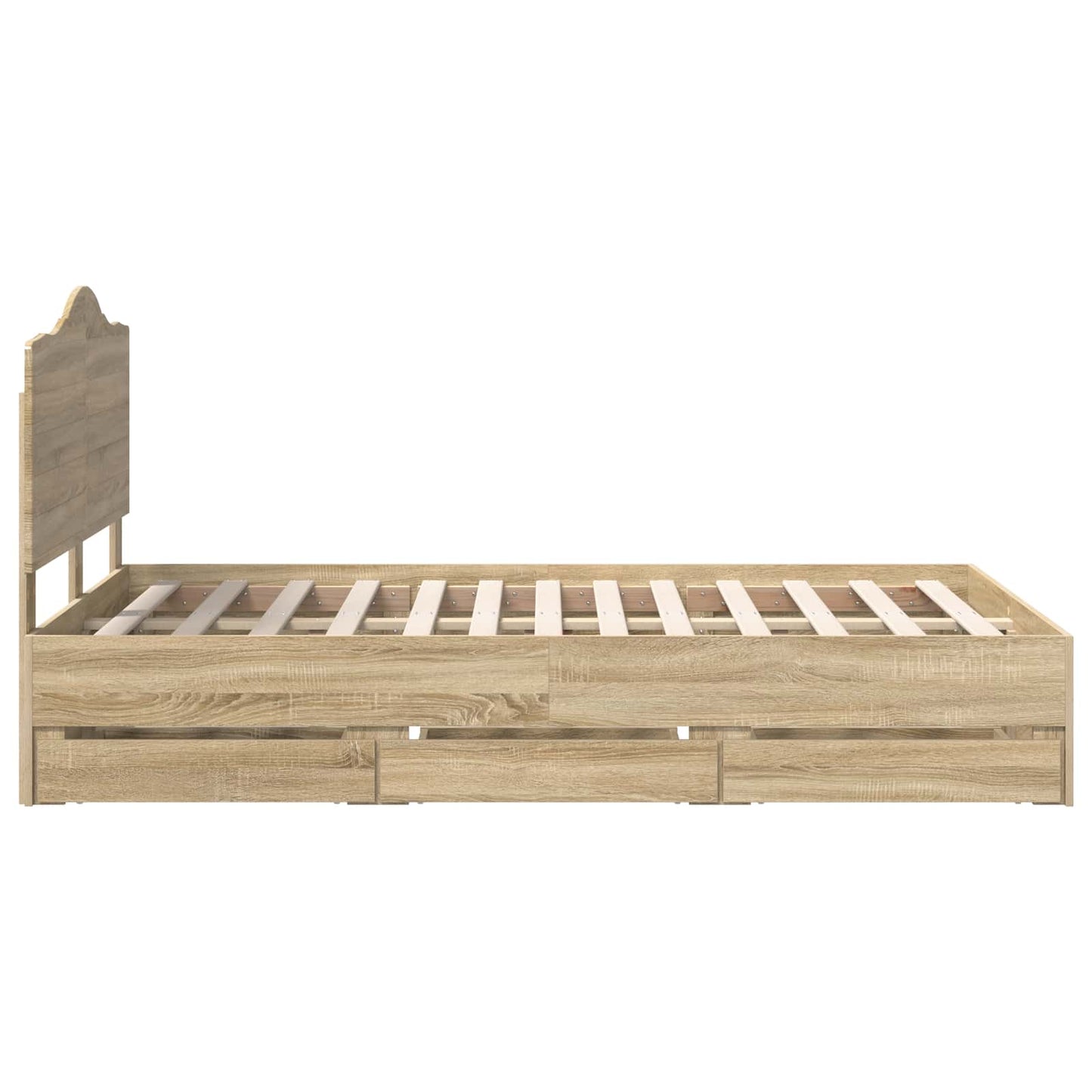 Bed Frame with Drawer Sonoma Oak 120 x 200 cm Engineer Wood