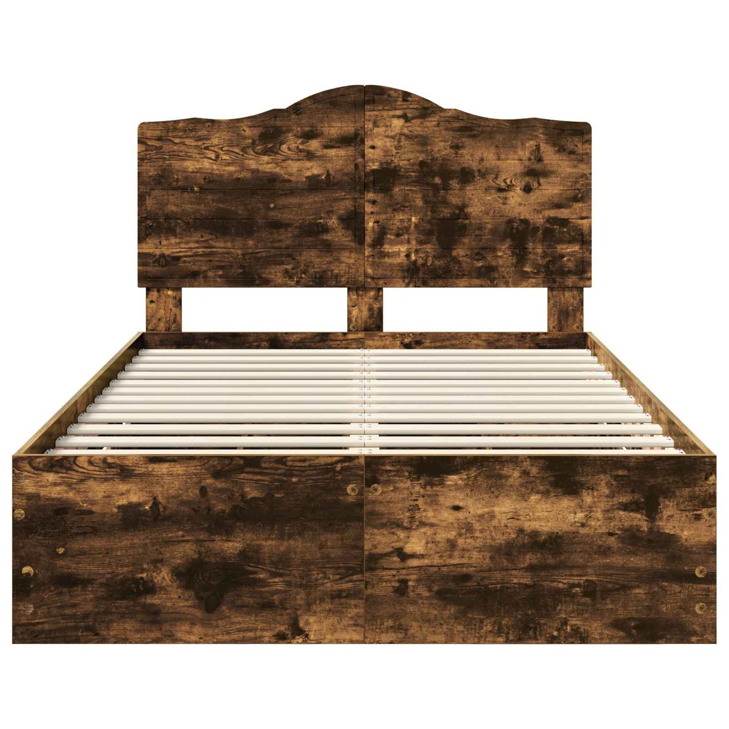 Bed Frame with Drawer Smoked Oak 120 x 200 cm Engineer Wood