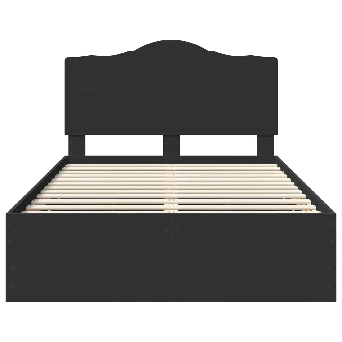 Bed Frame with Drawer Black 120 x 190 cm Engineer Wood