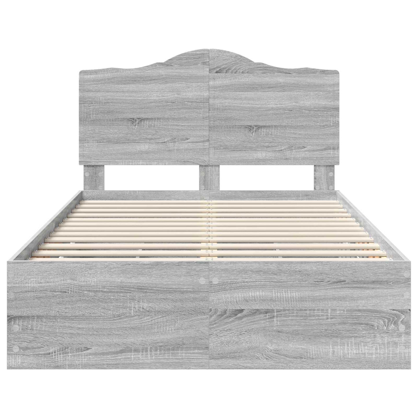 Bed Frame with Drawer Grey Sonoma 120 x 190 cm Engineer Wood