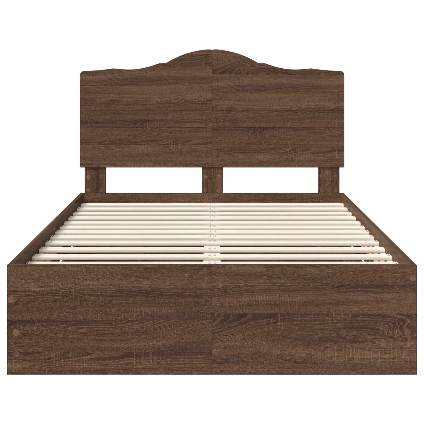 Bed Frame with Drawer Brown Oak 120 x 190 cm Engineer Wood