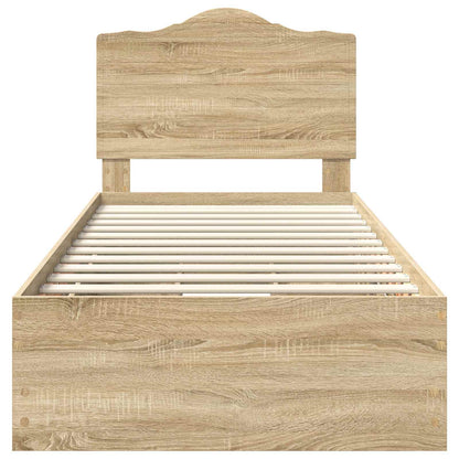 Bed Frame with Drawer Sonoma Oak 100 x 200 cm Engineer Wood