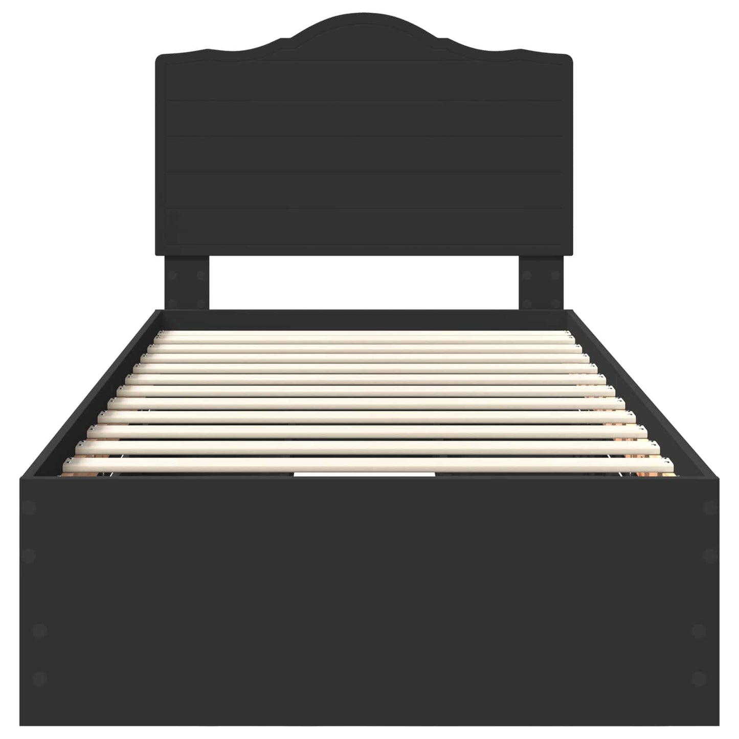 Bed Frame with Drawer Black 90 x 200 cm Engineer Wood
