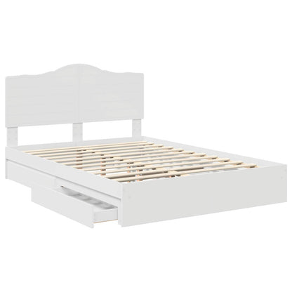 Storage Bed with Headboard White 160 x 200 cm Engineered Wood