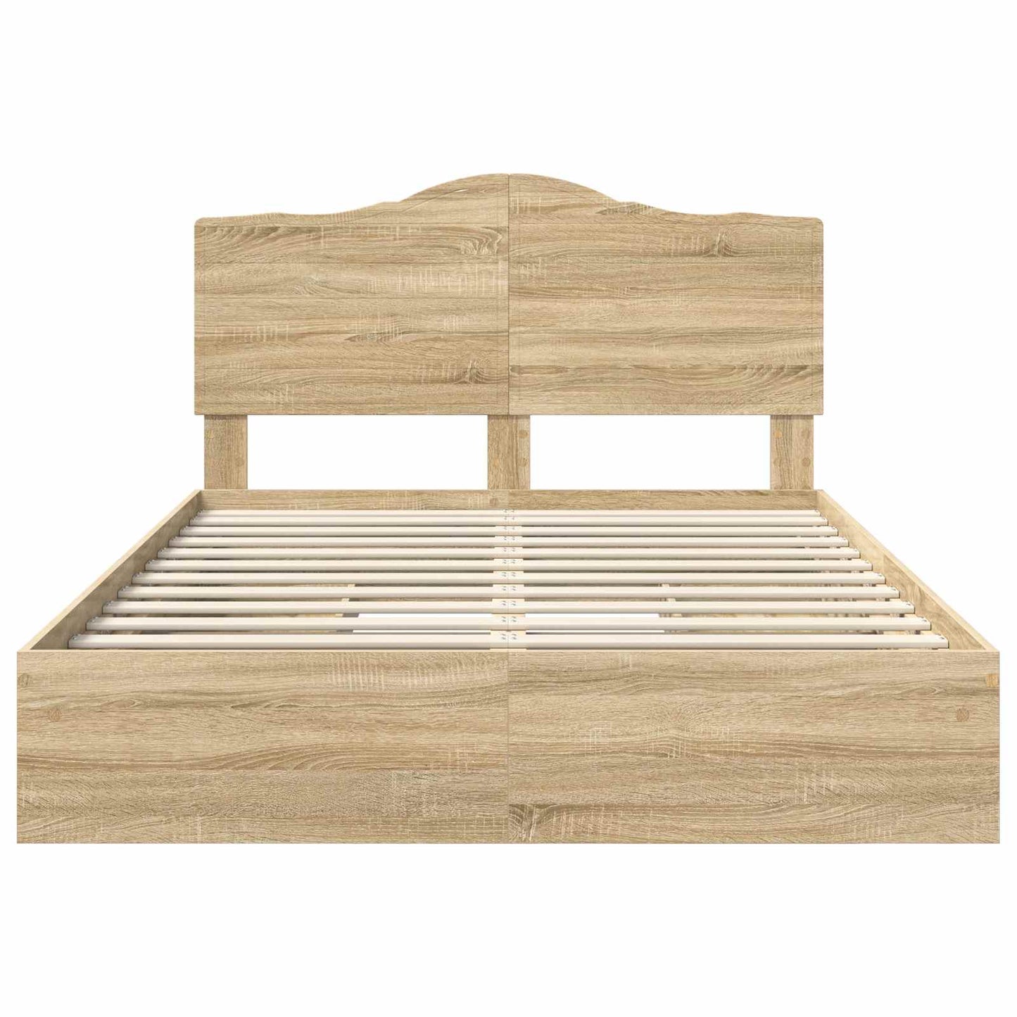 Storage Bed with Drawer Sonoma Oak 140 x 200 cm Engineered Wood